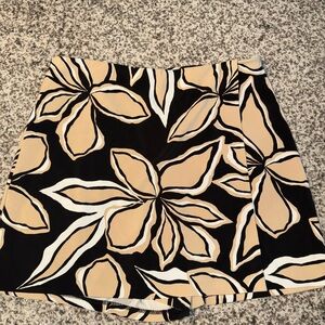 Boston Proper Tan Skater Mini Skirt Casual Resort Wear